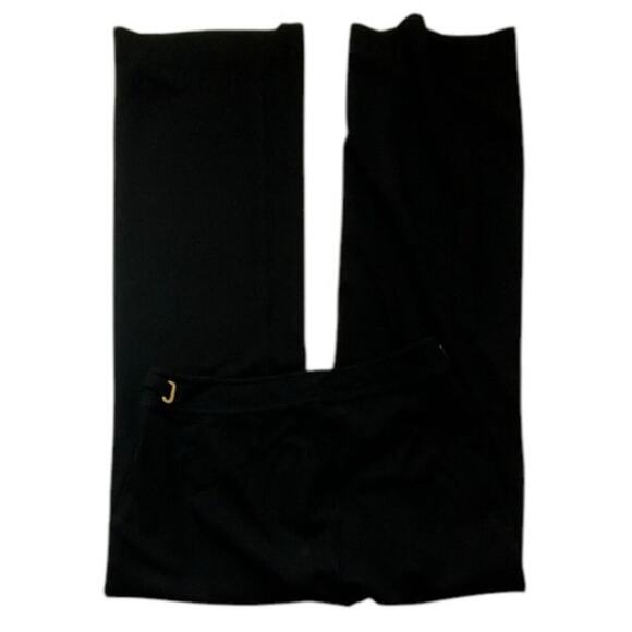 Vintage St John Pant Womens 4 Mid Rise Gold Buckle Minimalist Work Casual Preppy - Picture 7 of 8